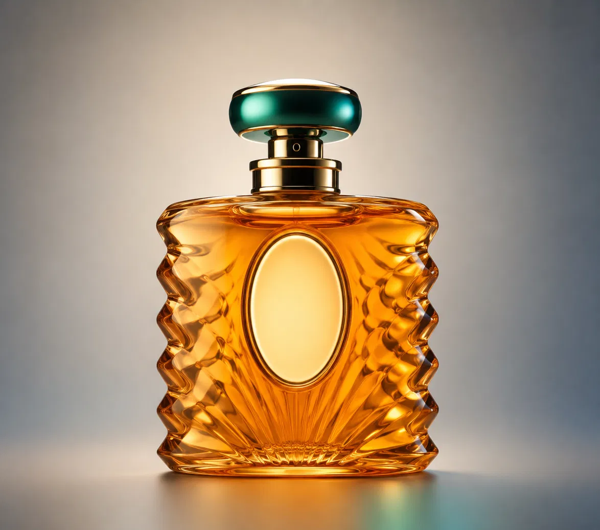 AI-generated perfume bottle render